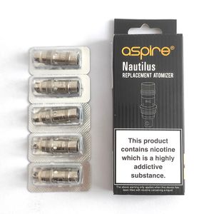 ORIGINAL ASPIRE NAUTUS BVC COIL 1,8HM 1,6HM 0,7HM EVERSACKNINGAR FÖR ASPIRE NAUTLUSTANK