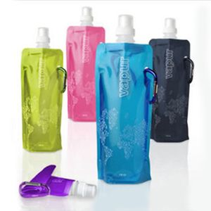 Bottiglie d'acqua all'ingrosso - Utile borsa per il ghiaccio portatile pieghevole da 480 ml per corsa sportiva all'aria aperta campeggio escursionismo Colore casuale1