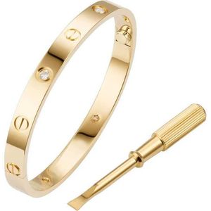 Designer Charm Charm Gold Gold Goldro Bracciale in acciaio Bracciale in incolore numeri romani incolori 18K