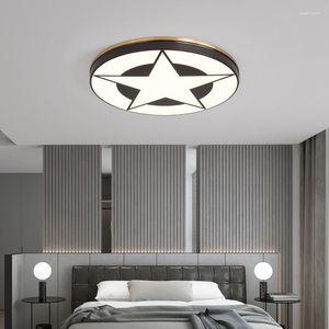 Luzes de teto Personalidade LED Luminaire Montou a superfície do quarto de crianças, lâmpada de estudo redonda