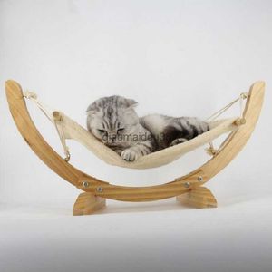 Altre forniture per animali domestici in legno fatto gatto fatto gatto Cat Cradle Cradatura Swing Dog Led Cuppy Boptet Product Product Cat Gat Gat Sleeping Hammock Pet Nest Multipl HKD230821