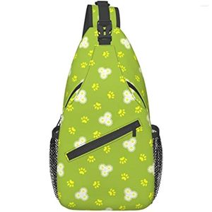 Backpack Daisy Animals Sling Bag Green Crossbody Peito Daypack Casual Backpacks de ombro fofo
