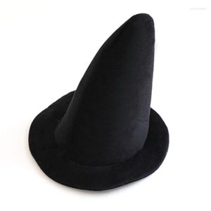 Boinas do Halloween Party Witch Hat Hat Cloche Cap Cosplay Headpiped Festival Chefe