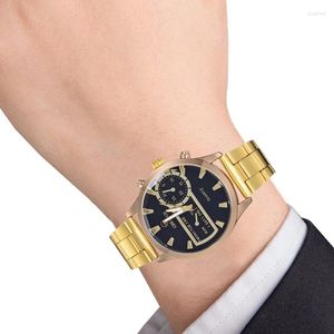 Wristwatches 2023 Luxury Business Design Watch Fashion Stainless Steel For Man Quartz Analog Wrist Orologio Uomo S