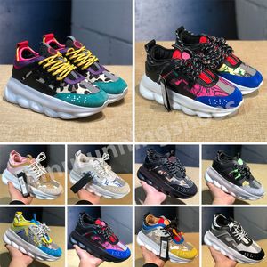 2023 Designer Italy Casual Running Shoes Top Quality Chain Reaction Wild Jewels Chain Link Trainer Casual Shoes Sneakers EUR 36-45 Y6