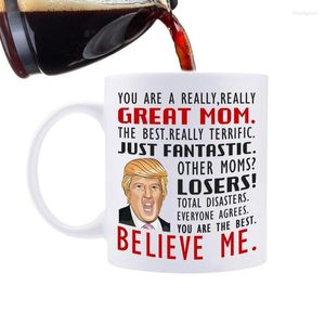 Kubki Trump Tea Mug Pranish Coffee Ceramic 350 ML Cup Great Mom Uwierz mi, że jesteś tatą śmieszne świąteczne prezenty dla