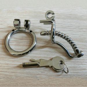 Männliche Keuschheitsgeräte Urethral Cock Lock Penis -Stecker Rückhaltesschläuche Sexuhren Stahl Käfiggurt Metall Lock Sklaven Bondage BDSM MENS FETISH SOUNDING STEGS GAME