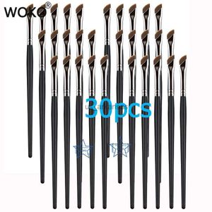 Makeup Borstes 5/50pc Sickle Eyeliner Brush Knife Makeup Brush Set Wholesale Liquid Eyeliner Brush Ultra Thin Fine Fin Vinkel Eyebrown Brush HKD230821