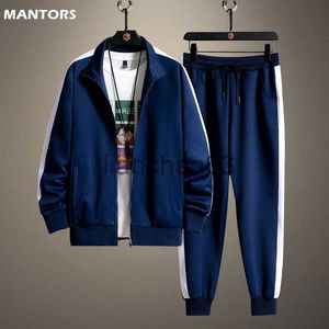 Men's Tracksuits Men Desenvolva -se casuais com trajes esportivos de roupas esportivas + calças de duas peças conjuntos de moda de moda de moda roupas de ginástica roupas de ginástica j230821