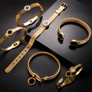 Серьговые ожерелье роскошные знаменитые украшения для женщин Мужчины черные круглые римские цифры браслеты браслеты браслеты 230818