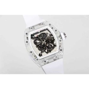 RM055 Superclone svänghjul Superclone Luxury Mens Mechanics Watch Richa Milles Wristwatch Swiss RM055 White Ceramic Automatic Mechanical Transparent 6 Z06y X0th