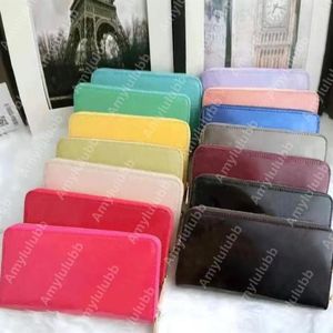 Designer wallet women shinny Patent leather luxury long wallets standard lady short small card holder coin purse woman man classic258r