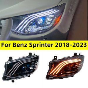 For Benz Sprinter 20 18-2023 Headlights Maybach Style Head Lamp Daytime Running Lights Turn Signal Accessory