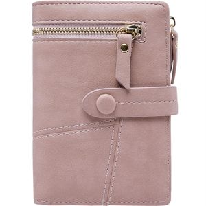 Design orginal RFID feminino bloqueando pequenas carteiras compactas bolso de couro de couro bifold Mini bolsa com ID Window211m