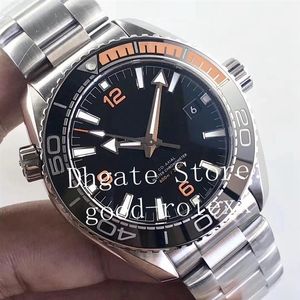 Orange Black LiquidMetal Bezel Uomo da uomo Cal 8900 orologio vs Factory Master Assial Watches Men Aqua Dive 600m Ocean Cerami296o