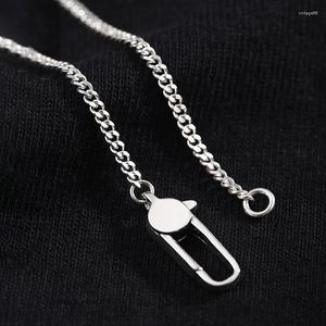 Chains ZABRA 925 Silver Necklace Men's Tide Brand Cuban Chain Niche Design Sense Fine Personality