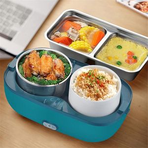 Mini Rice Cooker For Home Car Electric Soup Porridge Cooking Machine Food Steamer Warmer Fast Heating Lunch Box 12V 110V 220V