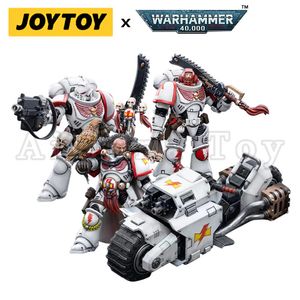 Military Figures JOYTOY 1/18 Action Figure White Scars Intercessors And Bike Anime Collection Military Model 230818