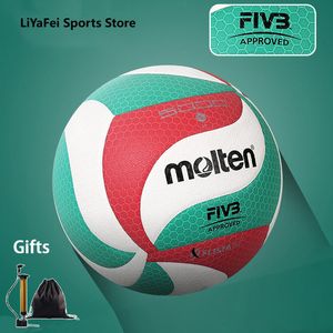 Bolas Tamanho fundido 4 5 Vôlei V5M5000 4000 Touch Soft Standard Match Training Volleyballs Adultos Youth Adults Beach Free Air Pump 230821