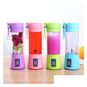 Fruit Vegetable Tools Portable Blender Usb Rechargeable 4 Blades Handheld Juices Maker Small Single Serve Personal Size Juicer Cup 3 Dhscs