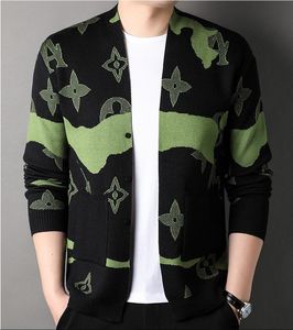 Designer Herren Pullover gestrickt Strickjacke Herbst Herbst V-Ausschnitt Sweater Dünne Jacke 2023 Neues leichter Luxus-Herbst-Top