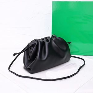 2023 new mini woven cloud bag shoulder bag design sense package type shoulder messenger bag inner and outer leather calfskin material large and small