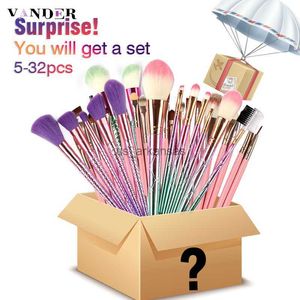 Макияж щетки Vander Hot Sale Makeup rates set Blind Box Cosmetic Tools 6-32pcs HKD230821