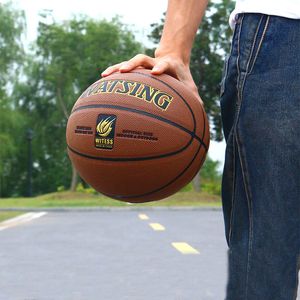 Bälle mit China hochwertiger Basketballball Offizielle Größe 7 PU Leder im Freien im Freien Spieler Männer Frauen Basketball 230820