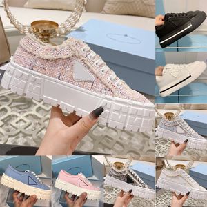 AAA Designer shoes Sneakers Gabardine Nylon Casual Shoes Brand Wheel Trainers Luxury Canvas Women Sneake Fashion Platform Solid Heighten Shoe outdoor shoes