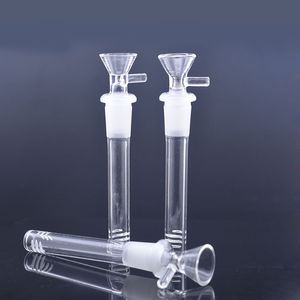 Großhandel Glass Downstamm Diffusor mit 6 Schnitten Shisha Pipe Flush Top 14 18 mm weiblicher Reduzieradapter Diffused nach unten mit Tabakraucherschale für Glasbecher diffundiert