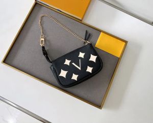 Модель дизайнерские кошельки роскошные кошелек Mini Pochette Accesoires Женщины сцепления сумки высокий качество цветочные буквы монеты держатели карт с коробкой