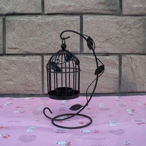 Candle Holders Romantic European Wedding Bird Cage Wrought Iron Candlestick Lantern Lamp Decor For Dinner Home O06 21 Drop