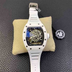 Superclone Luksusowe mechaniki męskie Watch Richa Milles RM055 z automatycznym importowanym ruchem gumowym rozmiar 50 x 43 mm RM055