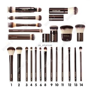 Makeup Brushes Hourglass Makeup Brushes Sculpting Loose Powder Foundation Blush Contour Eyelash Shadow Concealer EyeLiner Smudger Makeup Brush HKD230821