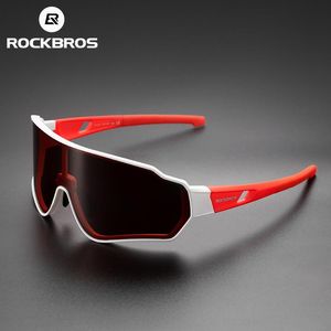 Солнцезащитные очки Rockbros езды на велосипедные очки мужчины женщины фотохромные спортивные виды спортивных очков Поляризованные солнцезащитные очки Внутренние рамные велосипедные очки