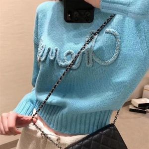 Designer Womens Sweater Pullover Classic Knit Jacket Luxury Fashion Women Warm Jacquard Clothes Letter Brodery Casual Crew Neck220j