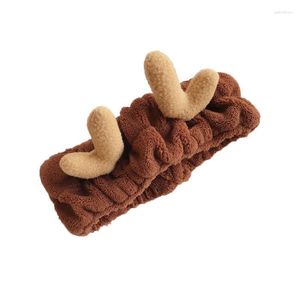 Towel 1Pcs Cartoon Cute Japanese Style Autumn Winter Christmas Antler Hair Band Decoration Plush Cotton Washing