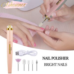 Nail Manicure Set Electric Nail Set Manicure Set 5 In 1 Electric Manicure Machine Nail Drill Mill For Manicure Grooming Kit Polisher Remover 230821
