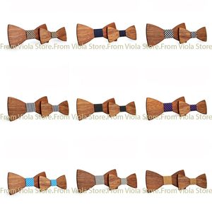 Hals Bindungen Männer Kinder Neuheit Mode echtes Holz Bowtie Butterfly Holz einzigartiger sanfter Anzug Hochzeitsfeier Abendessen Accessoire Cravat Geschenk 230818