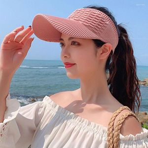 Breda Brim Hats Retro Polyester Anti-UV Sun Hat Matchande Empty Top Women Sports Baseball Shading Korean Style Cap