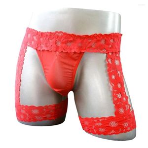 Underpants Lingerie sexy per uomini/sexy pizzo trasparente/leggings piatti/biancheria intima da uomo/abbigliamento suggestivo per uomini/biancheria da uomo a 4 colori