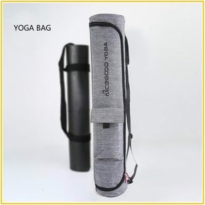 Mats 2022 Yoga Mat Gym Bag with Side Pockets Waterproof Carrier Durable Canvas Cotton Yoga Backpack Carry Strap Drawstring