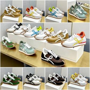 Loeweely Sneakers Mens Shoes Flow最高品質の女性ランナーデザイナーのナイロンスエードスニーカーアッパースポーツルーニングクラシックシューズトップ品質35-46 02