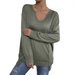 Swetery damskie Solidny kolor top swobodny sweter z długimi rękawami sukienka dla mężczyzn lekki v szyja krótki rękaw
