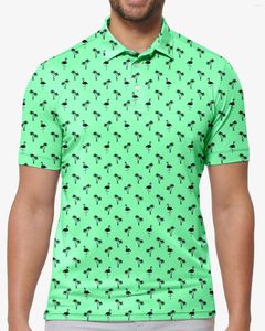 Erkekler Polos Nane Mingo Polo T-Shirtler Sanat Baskı Trend Girdi Yaz Kısa Kollu Özel Giyim