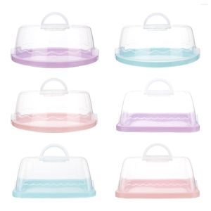 Storage Bottles Cake Stand With Lid Cover Handle Container Transport Cakes Pies