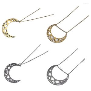Подвесные ожерелья луны шарм шарша с регулируемой длиной ожерелье клавикулярной цепь для женщин Девочки Dropship