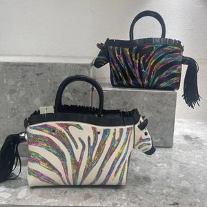 Kvällspåsar mode zebra tryck kvinnor lyxhandväska läder enkel underarm axel kvinnlig daglig design koppling totes handväska påse