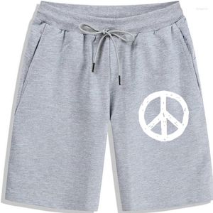 Mäns shorts Titel: Mens Peace Chest Print Love Tee Triblend V-Neck Hippie