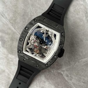 RM57 Superclone Active Tourbillon Jackie Chan Luksusowy na rękopis wina lufy wina RM57-01 W pełni automatyczne mechaniczne zegarki mężczyzn 7 8T79 6WOI TPFE